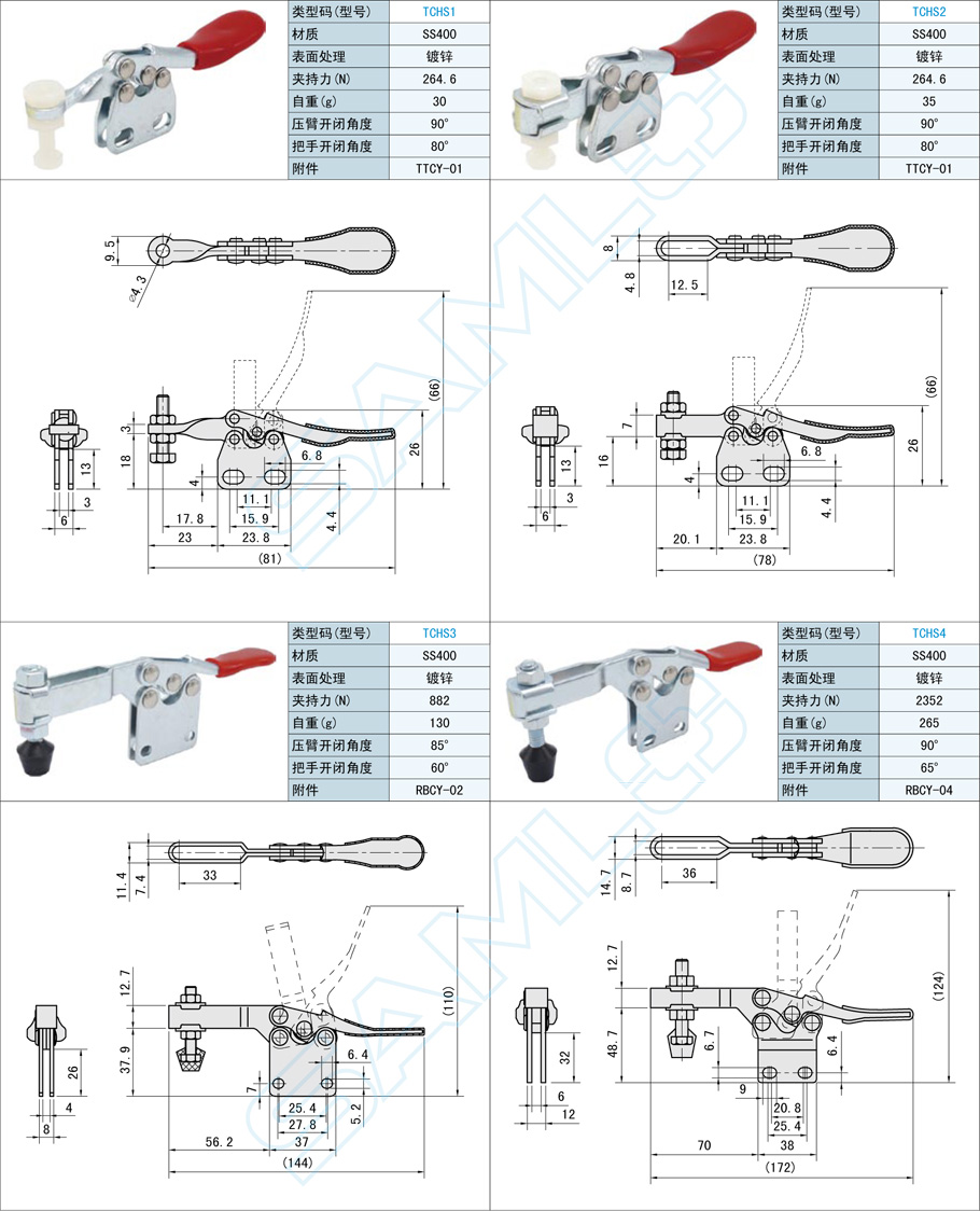 臥式把手型快速夾鉗的安裝方法 臥式把手型快速夾鉗的安裝方法