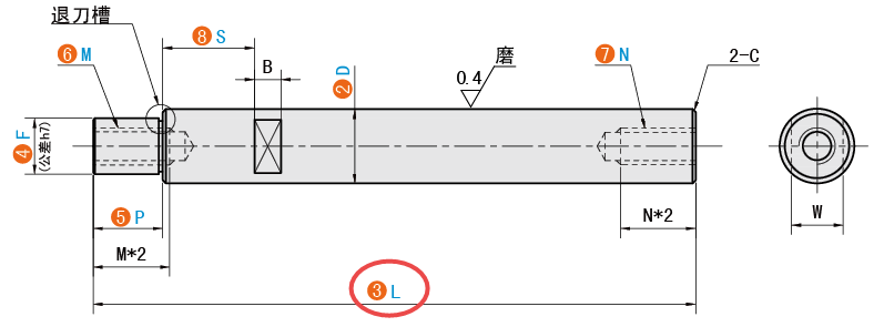 L（總長(zhǎng)）